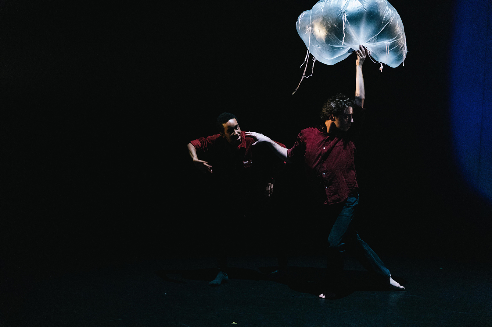 Photo of Veneshia dancing with Daniel Hay-Gordan dancing with a cloud